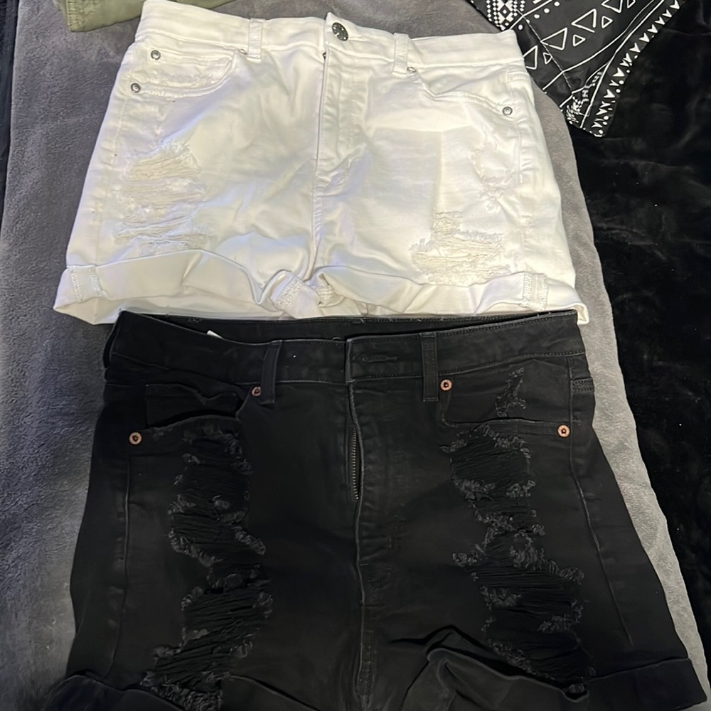 American Eagle high waisted curvy  jean shorts bundle-size 8-used